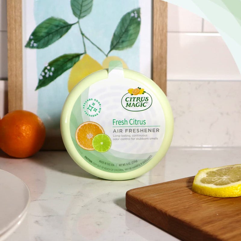 Citrus Magic Odor Absorbing Solid Air Freshener, Fresh Citrus, 8-Ounce, Pack of 6 - Image 2